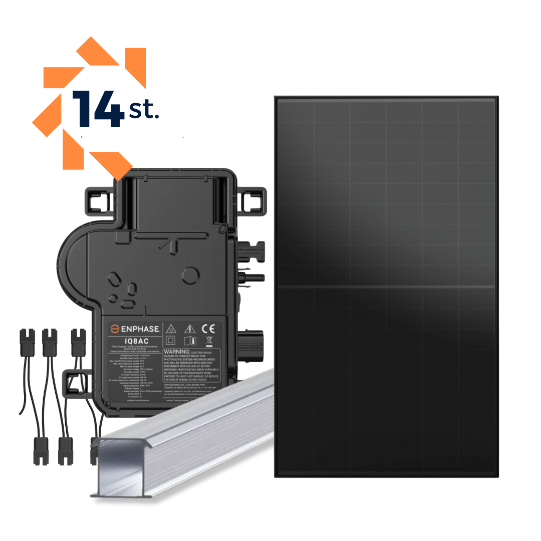 Zonnepanelen set 14 panelen – Bundel schuin dak, 3fase, micro omvormer