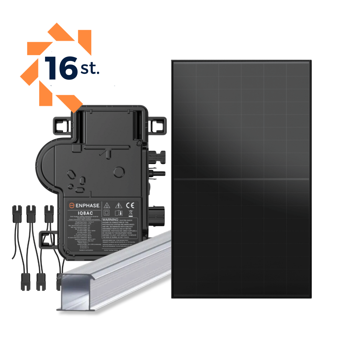 Zonnepanelen set 16 panelen – Bundel schuin dak, 3fase, micro omvormer